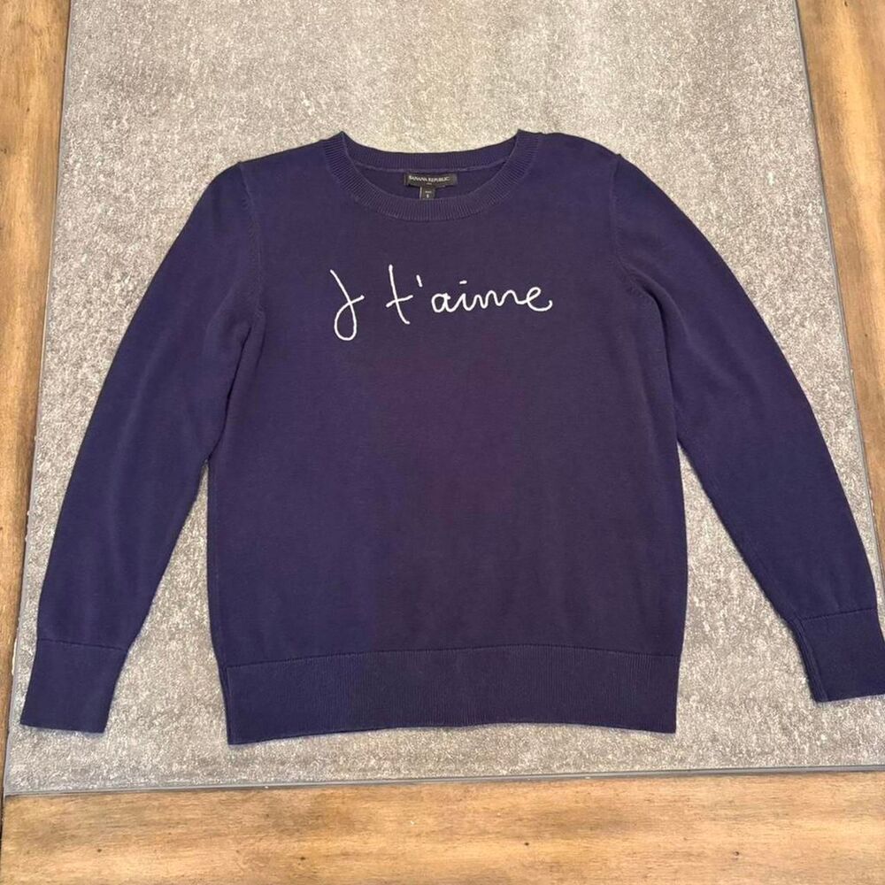 Banana-republic Women's Navy and Purple Jumper